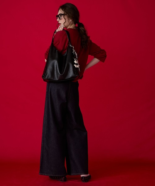 BONLECILL Marche(ボンルシールマルシェ)の「【BONLECILL Marche】トライアングルワンハンドルバッグ(トートバッグ・レディース・ブラック/ブラウン・FREE)」の6枚目の写真