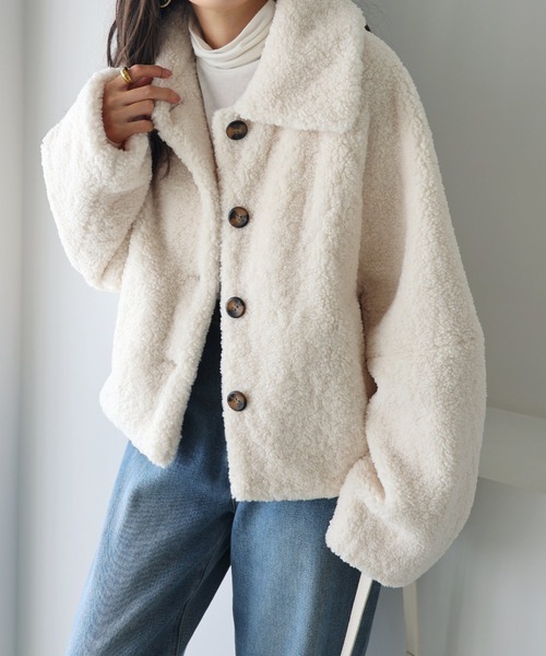 セール】テディベアボアショートコート（その他アウター）｜andme