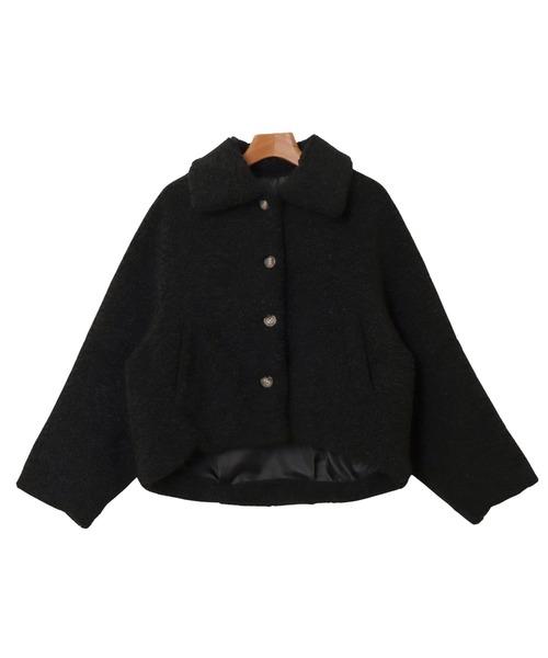 andme（アンドミー）の「テディベアボアショートコート（その他アウター・レディース・キャメル/ブラック/アイボリー・M）」の11枚目の写真