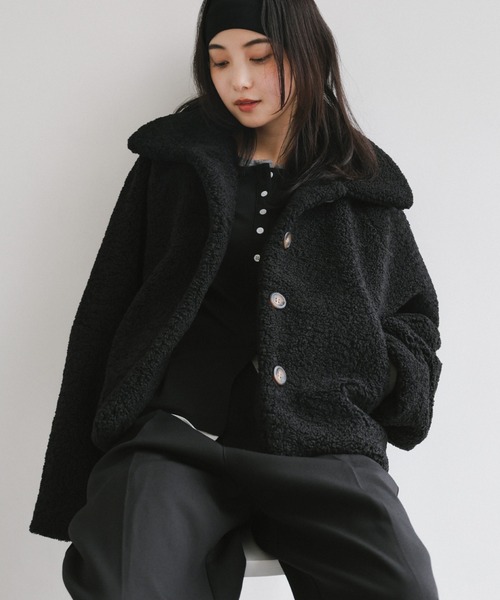 セール】テディベアボアショートコート（その他アウター）｜andme