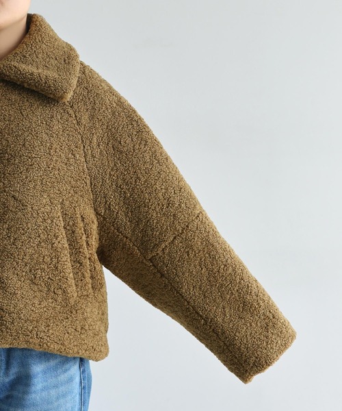 andme（アンドミー）の「テディベアボアショートコート（その他アウター・レディース・キャメル/ブラック/アイボリー・M）」の19枚目の写真