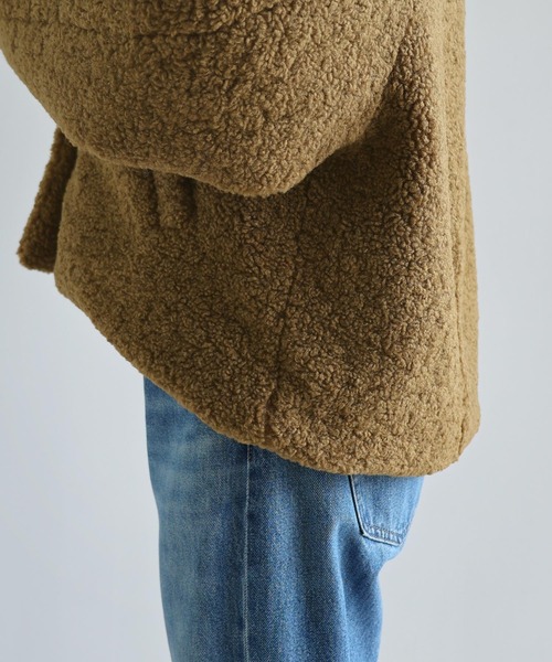 andme（アンドミー）の「テディベアボアショートコート（その他アウター・レディース・キャメル/ブラック/アイボリー・M）」の22枚目の写真