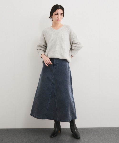 セール】製品染めコーデュロイスカート/セットアップ対応（スカート