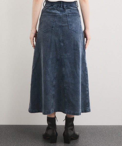 MARK&LONA コーデュロイスカートコードシリーズ コーデュロイラペルショートコート+Aラインスカート2点スーツ[品番