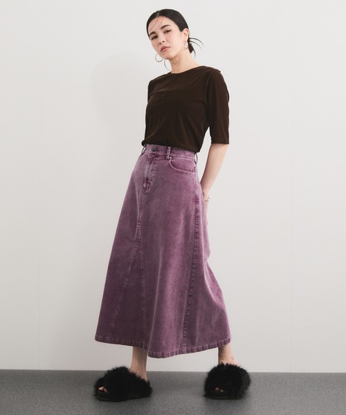 le cercle ADAM ET ROPE'(ルセルクルアダムエロペ)の「製品染めコーデュロイスカート/セットアップ対応(スカート・レディース・ベージュ系その他/ボルドー/ブルー系その他5・FREE)」の9枚目の写真