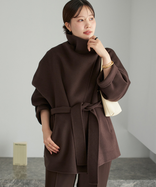 plage プラージュ　ハミルトン DRAPE MIDDLE コート 36 プラージュ Plage 《追加》ハミルトン DRAPE MIDDLE コート （グレー
