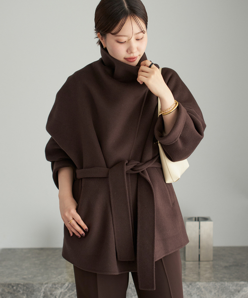 PLAGE プラージュ　ハミルトンドレープコート　36 新品タグ付き plage ハミルトン ドレープミドルコート 36サイズ グレー