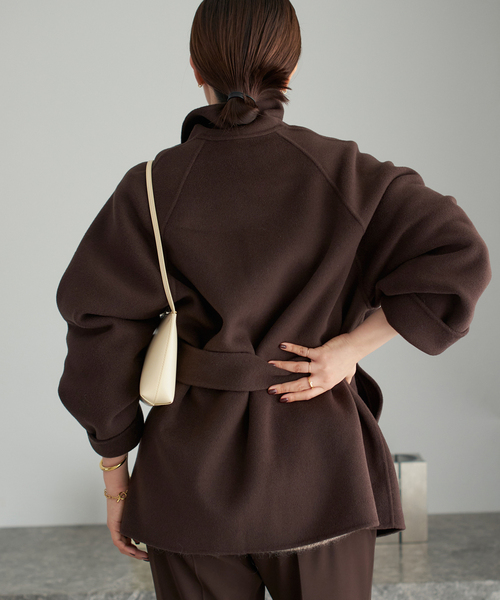 plage（プラージュ）の「HAMILTON DRAPE HALF コート（その他アウター・レディース・アイボリー/ブラウン系その他・38/36）」の7枚目の写真