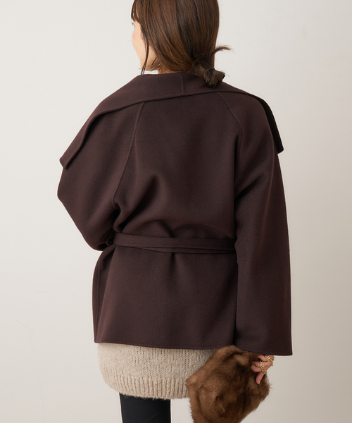 plage（プラージュ）の「HAMILTON DRAPE HALF コート（その他アウター・レディース・アイボリー/ブラウン系その他・38/36）」の15枚目の写真