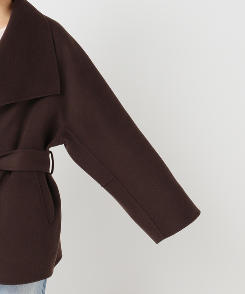 plage（プラージュ）の「HAMILTON DRAPE HALF コート（その他アウター・レディース・アイボリー/ブラウン系その他・38/36）」の20枚目の写真