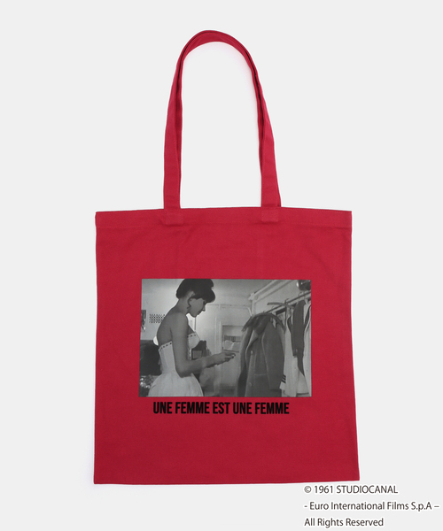 B.C STOCK（ベーセーストック）の「TRICOMER/トリコメル 別注 GODARD UNE FEMME EST UNE FEMME TOTE（ショルダーバッグ・レディース・レッド/ブラック/アイボリー/ブルー・FREE）」の4枚目の写真