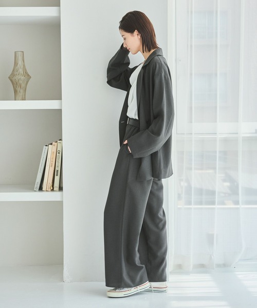 LAKOLE（ラコレ）の「フロントタックイージーパンツ / 592597（その他パンツ・レディース・チャコール/モカ/ボルドー・FREE）」の6枚目の写真