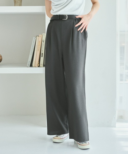 LAKOLE（ラコレ）の「フロントタックイージーパンツ / 592597（その他パンツ・レディース・チャコール/モカ/ボルドー・FREE）」の9枚目の写真