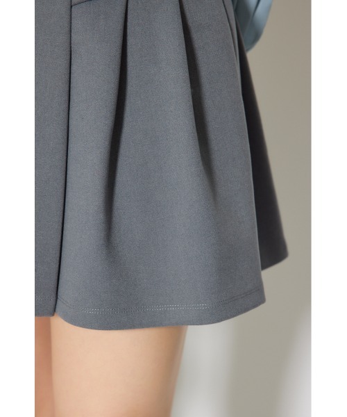 rienda（リエンダ）の「ボンディングストラクチャーミニスコートショートパンツ 秋服 冬服（スカート・レディース・ブラック/グレー・X-SMALL/SMALL/MEDIUM）」の7枚目の写真