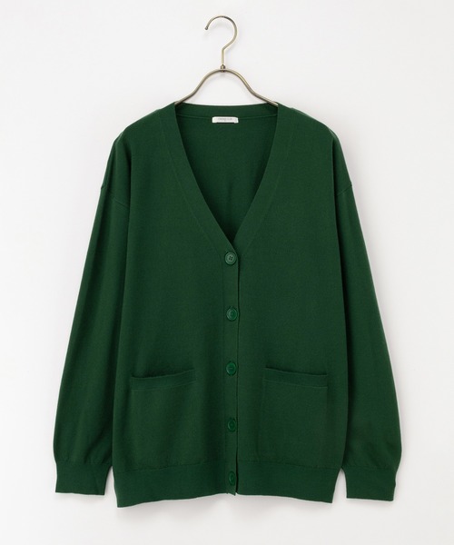 Honeys（ハニーズ）の「【しなやかニット・ヒアルロン酸加工】ヒアルロン酸Ｖカーデ（カーディガン/ボレロ・レディース・ライトベージュ/ブラック/ネイビー/ブラウン/グリーン/ヘザーチャコール/ブルー・S/M/LL/L）」の17枚目の写真