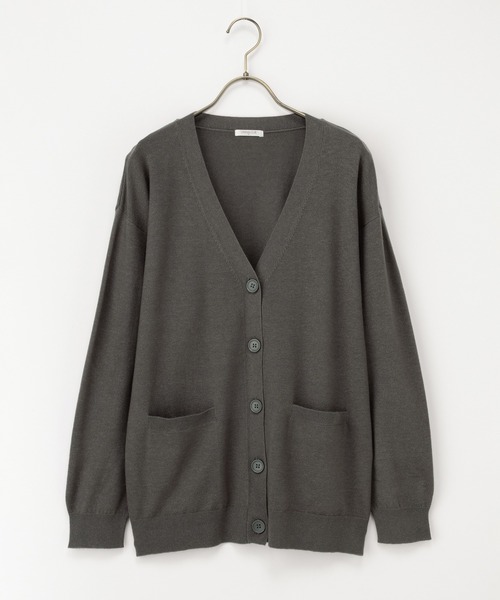 Honeys（ハニーズ）の「【しなやかニット・ヒアルロン酸加工】ヒアルロン酸Ｖカーデ（カーディガン/ボレロ・レディース・ライトベージュ/ブラック/ネイビー/ブラウン/グリーン/ヘザーチャコール/ブルー・S/M/LL/L）」の19枚目の写真