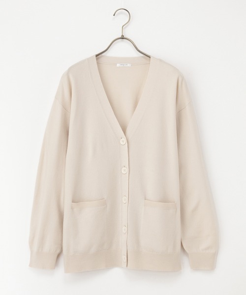 Honeys（ハニーズ）の「【しなやかニット・ヒアルロン酸加工】ヒアルロン酸Ｖカーデ（カーディガン/ボレロ・レディース・ライトベージュ/ブラック/ネイビー/ブラウン/グリーン/ヘザーチャコール/ブルー・S/M/LL/L）」の20枚目の写真