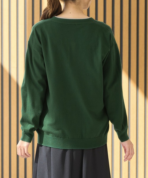 Honeys（ハニーズ）の「【しなやかニット・ヒアルロン酸加工】ヒアルロン酸Ｖカーデ（カーディガン/ボレロ・レディース・ライトベージュ/ブラック/ネイビー/ブラウン/グリーン/ヘザーチャコール/ブルー・S/M/LL/L）」の22枚目の写真