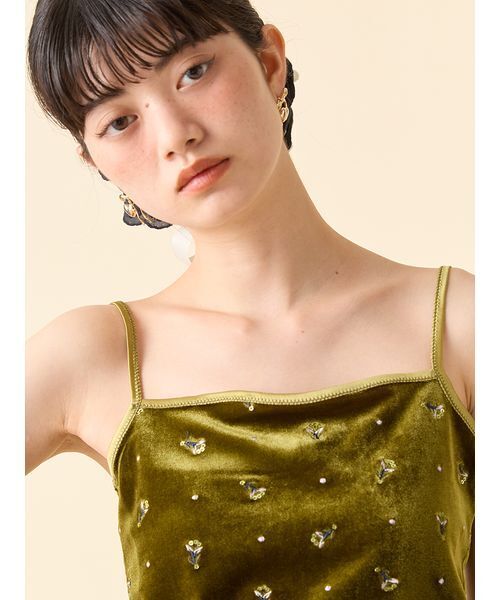 セール】エンブロイダリーベロアキャミアンサンブル（アンサンブル