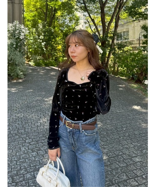 セール】エンブロイダリーベロアキャミアンサンブル（アンサンブル