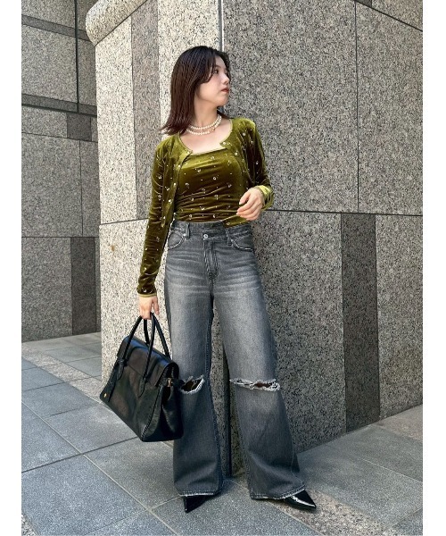 S*I様 エンブロイダリーベロアキャミアンサンブル セール】エンブロイダリーベロアキャミアンサンブル（アンサンブル