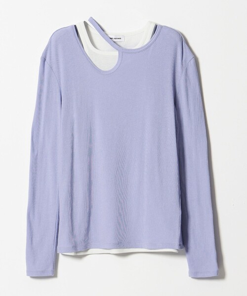 EMMEL REFINES（エメルリファインズ）の「＜EMMEL REFINES＞EM カットアウト レイヤーセット カットソー（Tシャツ/カットソー・レディース・ダークブラウン/ライラック/ライトブルー・FREE）」の3枚目の写真