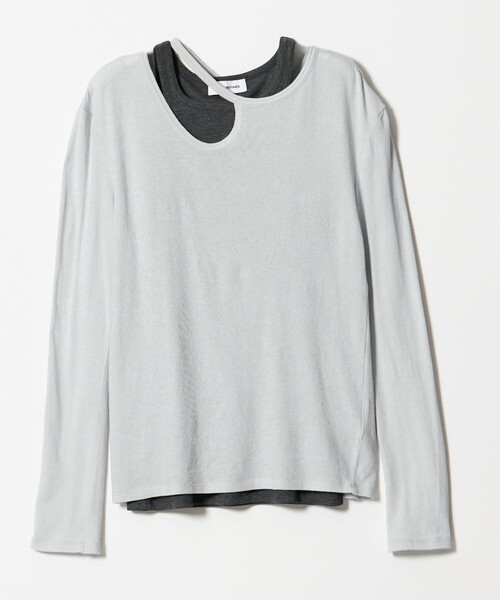 EMMEL REFINES（エメルリファインズ）の「＜EMMEL REFINES＞EM カットアウト レイヤーセット カットソー（Tシャツ/カットソー・レディース・ダークブラウン/ライラック/ライトブルー・FREE）」の15枚目の写真