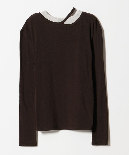 EMMEL REFINES（エメルリファインズ）の「＜EMMEL REFINES＞EM カットアウト レイヤーセット カットソー（Tシャツ/カットソー・レディース・ダークブラウン/ライラック/ライトブルー・FREE）」の5枚目の写真