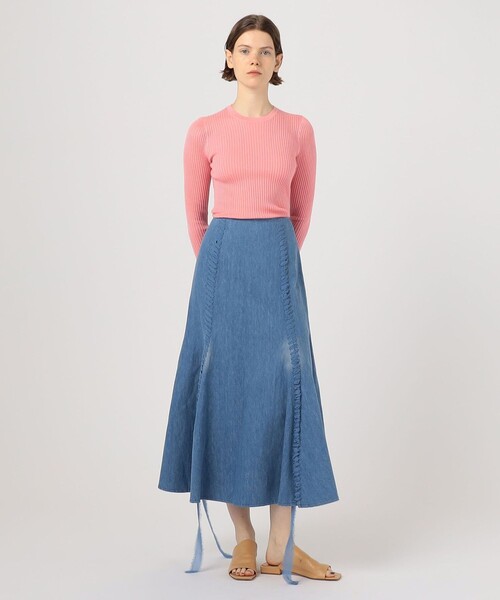 TOMORROWLAND (トゥモローランド)の「GABRIELA HEARST DION SKIRT(デニムスカート・レディース・ライトブルー・36)」の2枚目の写真