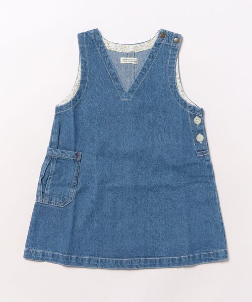 RAGMART(ラグマート)の「デニムジャンパースカート(ジャンパースカート・キッズ・ブルー/アイボリー/ネイビー・95cm/80cm/90cm)」の3枚目の写真