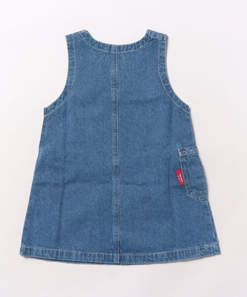 RAGMART(ラグマート)の「デニムジャンパースカート(ジャンパースカート・キッズ・ブルー/アイボリー/ネイビー・95cm/80cm/90cm)」の4枚目の写真