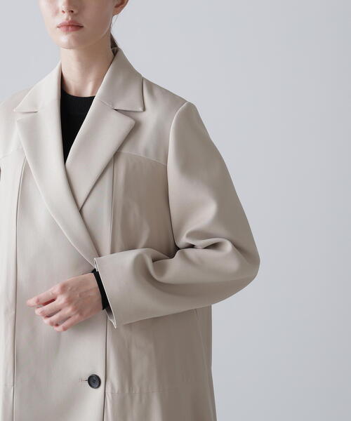 ADORE(アドーア)の「◆タフタコンビトリプルクロスコート(チェスターコート・レディース・ベージュ/ブラック・38)」の14枚目の写真