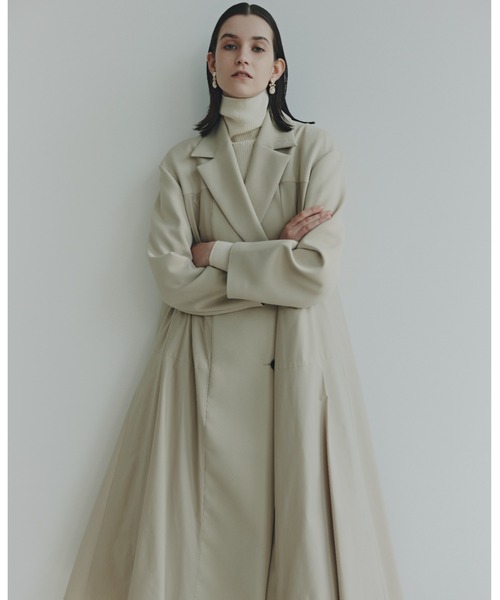 ADORE(アドーア)の「◆タフタコンビトリプルクロスコート(チェスターコート・レディース・ベージュ/ブラック・38)」の20枚目の写真