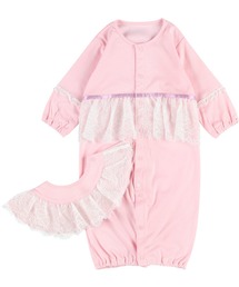 WACOAL KIDS（ワコールキッズ）の「ワコールベビー　「ワコール プレミアム」　プレオール　長袖　スタイ付き（ベビーパジャマ/スリーパー・キッズ）」