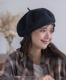 polcadot | ベルトバスクベレー  フェルトベレー/サイズ調節可能(ハンチング/ベレー帽)