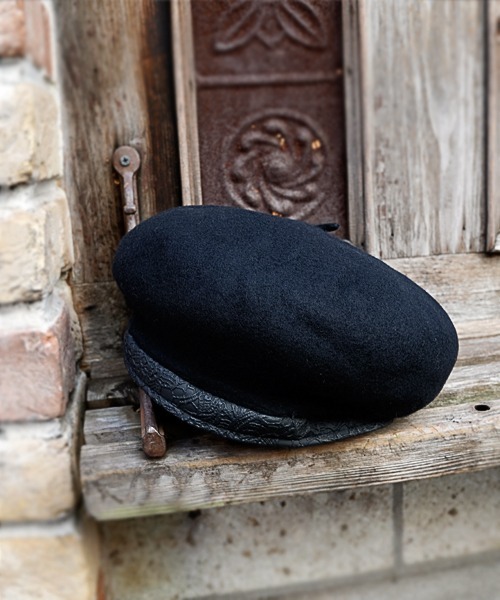 polcadot（ポルカドット）の「ベルトバスクベレー  フェルトベレー/サイズ調節可能（ハンチング/ベレー帽・レディース・ホワイト/ブラック・FREE）」の8枚目の写真