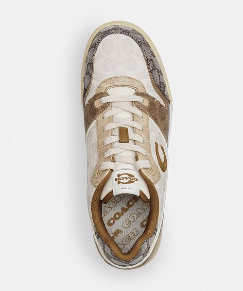 COACH（コーチ）の「ソーホー スニーカー・ミックスド シグネチャー（スニーカー・メンズ・ベージュ系その他・7/9/10/8）」の4枚目の写真