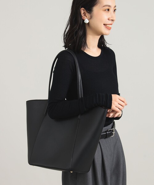 Demi-Luxe BEAMS（デミルクス ビームス）の「デイリー レザー トートバッグ（トートバッグ・レディース・ブラウン系その他4/ブラック・ONE SIZE）」の3枚目の写真