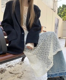 lilful（リルフル）の「【25年秋冬新作】透け感 レースシアーロングワンピース レイヤード（ワンピース・レディース）」