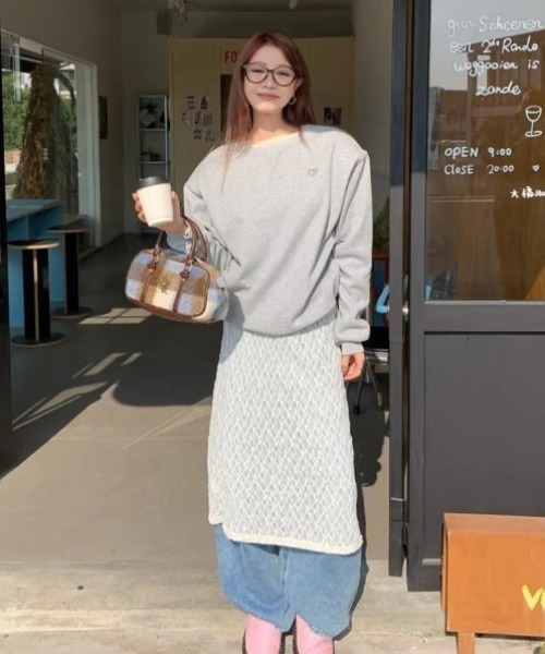 Teem Store(チームストア)の「透け感 レースシアーロングワンピース レイヤード(ワンピース・レディース・ブラック/アイボリー・F)」の17枚目の写真