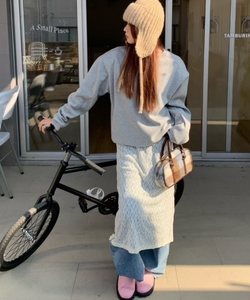 Teem Store(チームストア)の「透け感 レースシアーロングワンピース レイヤード(ワンピース・レディース・ブラック/アイボリー・F)」の12枚目の写真