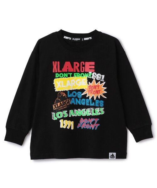 XLARGE KIDS(エクストララージキッズ)の「【人気商品再入荷】【直営店で取り扱い無し】ランダムマルチロゴ長袖Tシャツ(Tシャツ/カットソー・キッズ・トップグレー/ブラック/ホワイト・100cm/110cm/140cm/120cm/130cm)」の3枚目の写真