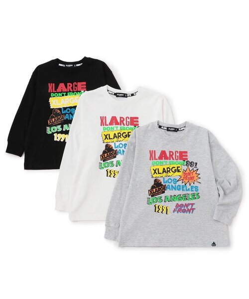 XLARGE KIDS(エクストララージキッズ)の「【人気商品再入荷】【直営店で取り扱い無し】ランダムマルチロゴ長袖Tシャツ(Tシャツ/カットソー・キッズ・トップグレー/ブラック/ホワイト・100cm/110cm/140cm/120cm/130cm)」の8枚目の写真