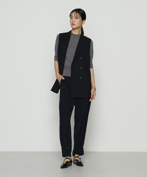 COMME CA（コムサ）の「コットンダルストレッチ 半袖プルオーバー（ニット/セーター・レディース・グレー/ブルー/キナリ・11号/9号）」の11枚目の写真