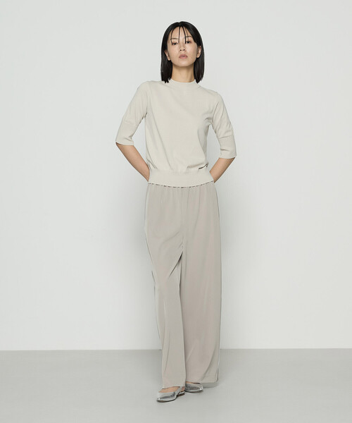 COMME CA（コムサ）の「コットンダルストレッチ 半袖プルオーバー（ニット/セーター・レディース・グレー/ブルー/キナリ・11号/9号）」の18枚目の写真