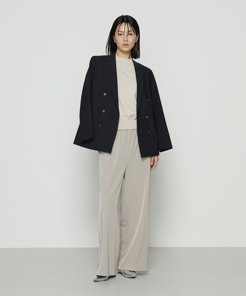 COMME CA（コムサ）の「コットンダルストレッチ 半袖プルオーバー（ニット/セーター・レディース・グレー/ブルー/キナリ・11号/9号）」の16枚目の写真