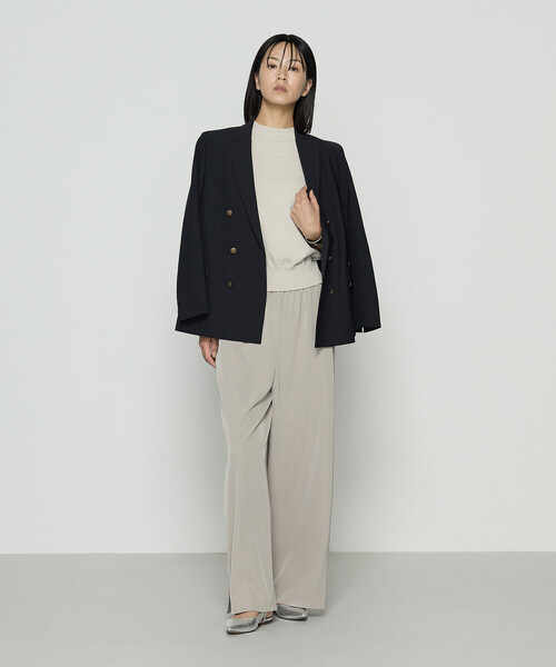 COMME CA（コムサ）の「コットンダルストレッチ 半袖プルオーバー（ニット/セーター・レディース・グレー/ブルー/キナリ・11号/9号）」の20枚目の写真