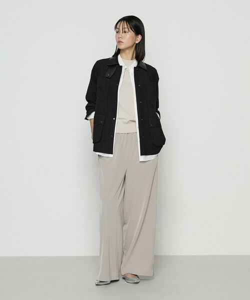 COMME CA（コムサ）の「コットンダルストレッチ 半袖プルオーバー（ニット/セーター・レディース・グレー/ブルー/キナリ・11号/9号）」の12枚目の写真