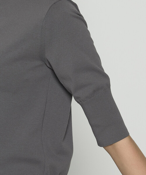 COMME CA（コムサ）の「コットンダルストレッチ 半袖プルオーバー（ニット/セーター・レディース・グレー/ブルー/キナリ・11号/9号）」の17枚目の写真