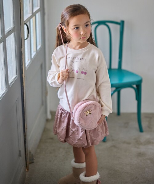 ANY(エニィ)の「フェイクファーポシェット(ショルダーバッグ・キッズ・アイボリー系/ピンク系・F)」の6枚目の写真